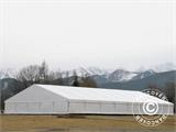 Professionel telthal Alu 10x10x4,52m m/skydeport, PVC, Hvid