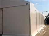 Magazzino Industriale Alu 10x10x4,52m con portone scorrevole, PVC, Bianco