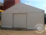 Industrial Storage Shelter Alu 12x25x5.92 m w/sliding gate, PVC, White
