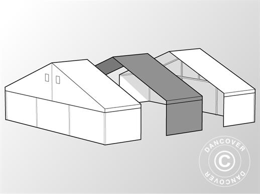 Erweiterung für industrielle Lagerhalle Alu, PVC 12x25x5,92, 5m, weiß