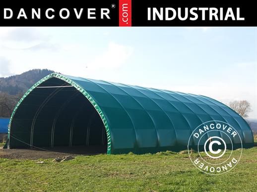 Ladu tent/kaarhall 10x15x5,54m, PVC, Roheline