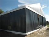 Industriell telthall Steel 15x15x6,73m m/skyveport, PVC/metall, hvit/grå