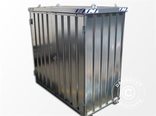 Container, Rigel, 1,1x2,1x2,1m m/dobbeltdør, Sølv