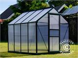 Greenhouse Polycarbonate 4.78 m², 1.9x2.52x2.01 m w/base, Green