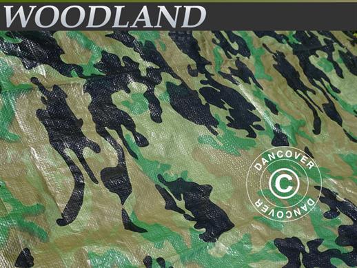 Camouflagepresenning Woodland 2,85x4m, 100g/m²