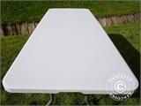 Sammenleggbart bord 180x74x74cm, lys grå (1 stk.)
