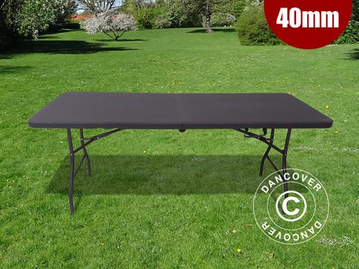 Sammenleggbart bord 180x74x74cm, svart (1 stk.)