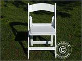 Krzesła składane 44x46x77cm, Biały, 24 szt.