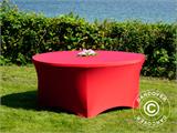 Stretch bord dekke Ø152x74cm, Rød