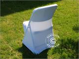 Stretch tuolinpäällinen 48x43x89cm, Valkoinen (10 kpl)