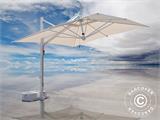 Riippuva aurinkovarjo Galileo White, 3,5x3,5m, Luonnonvalkoinen
