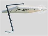 Riippuva aurinkovarjo Leonardo Braccio helmalla, 3x4m, Luonnonvalkoinen