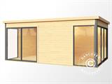 Casetta in legno Geneva, 5,09x3,22x2,39m, 44mm, Naturale