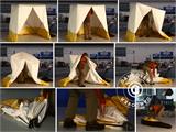 Work tent, FleXshelter PRO, Type 5S, 1.80x1.8x2.0 m, White/yellow