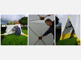 Work tent, FleXshelter PRO, Type 5S, 2.5x1.8x2.0 m, White/yellow