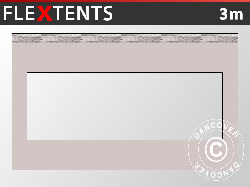 Panoraamakna külgsein FleXtents, 3m, Latte