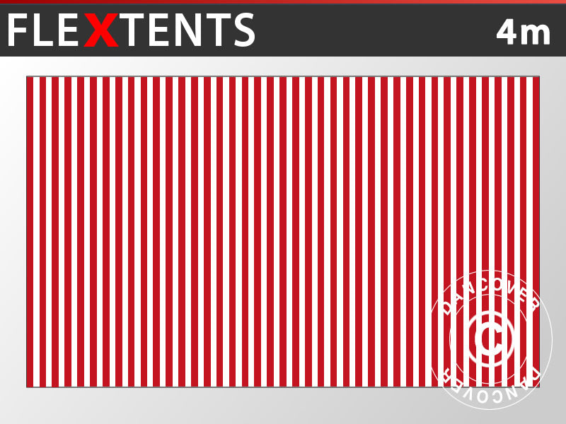 Standard sidewall for FleXtents, 4 m, Striped