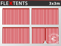 Kit de parede lateral para Tenda Dobrável FleXtents 3x3m, Raiado