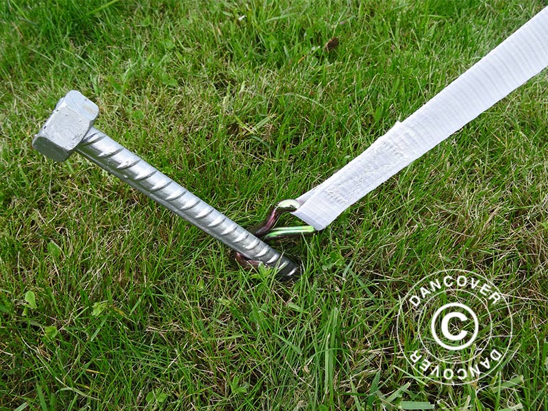 Apsauginis rinkinys 4 (tvirtinimo kuolai 60cm & tvritinimo diržai), Balta