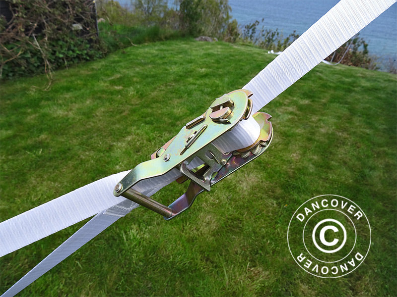 Sicherheitspaket 4 (Sturmverankerungen 100cm & Sturmgurte), Weiß