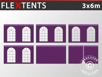 Sidewall kit for Pop up gazebo FleXtents Vintage 3x6 m, Purple