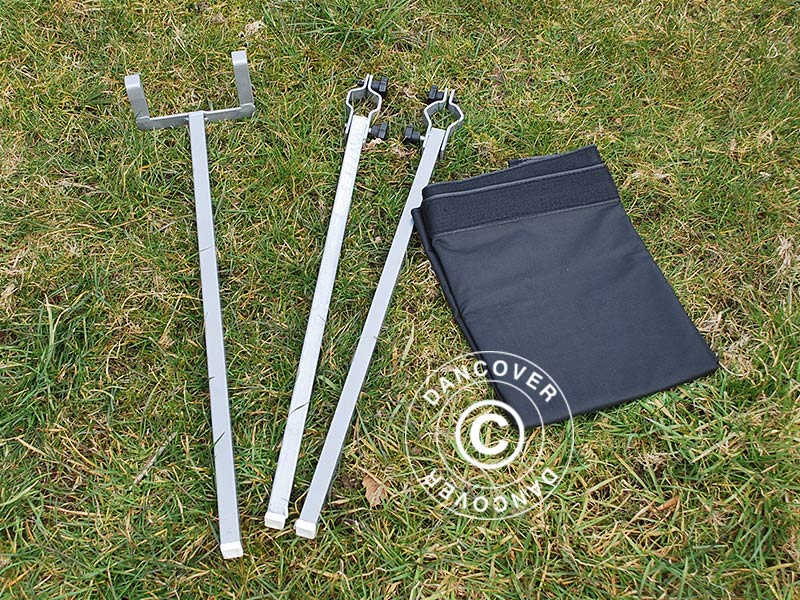 FleXtents Xtreme 50 3m nadstrešnica, Crna s konektorima