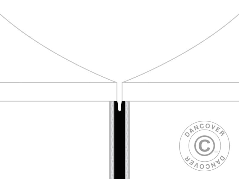 Verbindungsplane für FleXtents®-PRO-Faltzelt der 4m-Serie, Schwarz, 2 St.