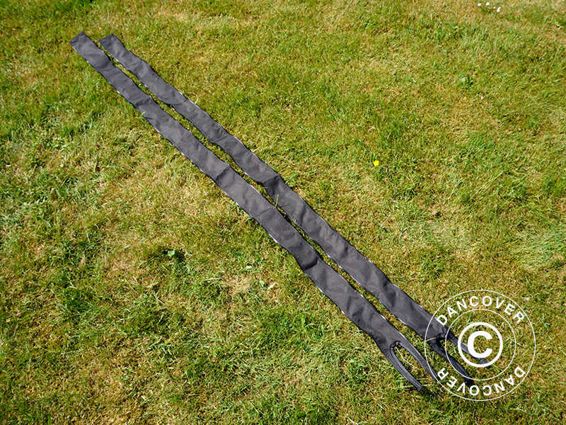 Liitospaneelit FleXtents® PRO pikateltta 4m sarjalle, Musta, 2 kpl