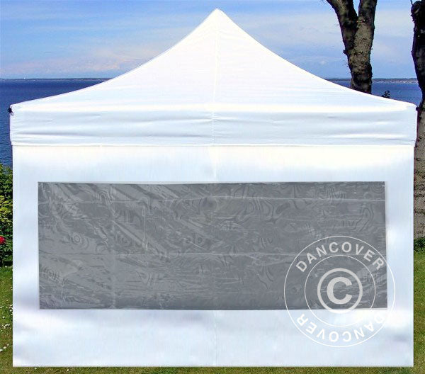 Kit parete laterale con finestra panoramica per FleXtents, 4m, Bianco