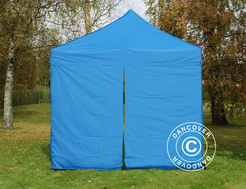 Zijwandset voor Vouwtent FleXtents 4x8m, Blauw