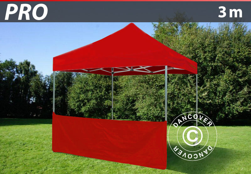 Half sidewall for FleXtents PRO, 3 m, Red