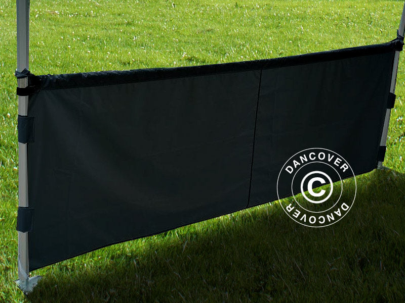 Half sidewall for FleXtents PRO, 4 m, Black