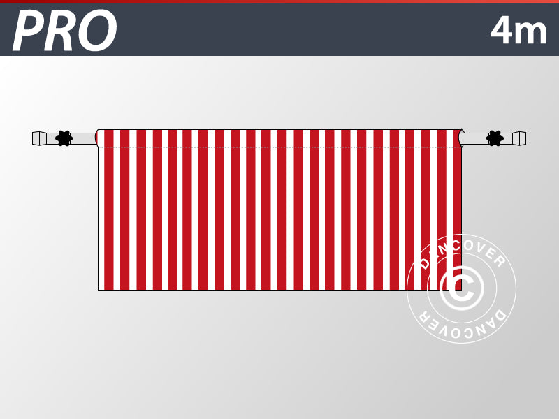 FleXtents PRO poolkülgsein 4m, Triibuline