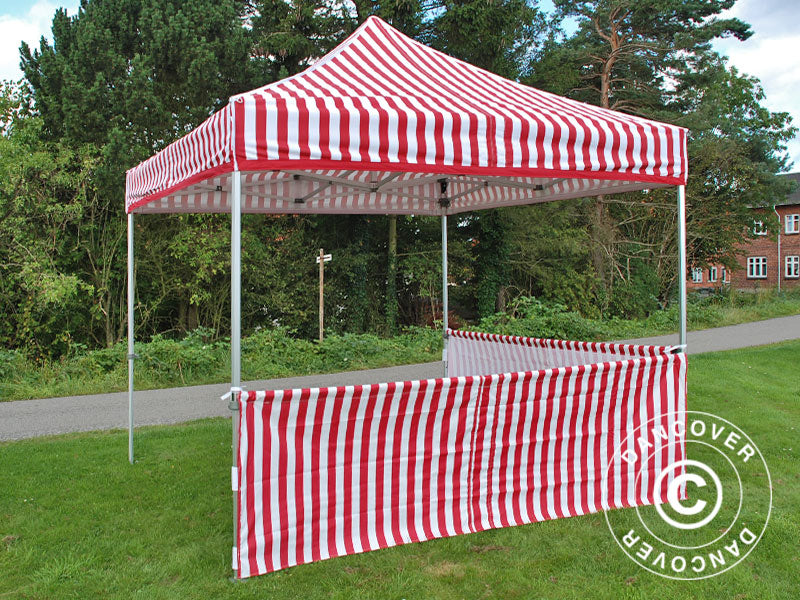 Halbe Seitenwand für FleXtents PRO Xtreme, 4m, Gestreift