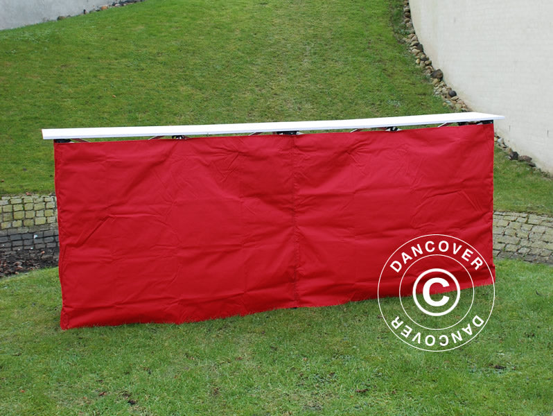 Panneau latéral pour le comptoir FleXtents PRO, 3m, Rouge