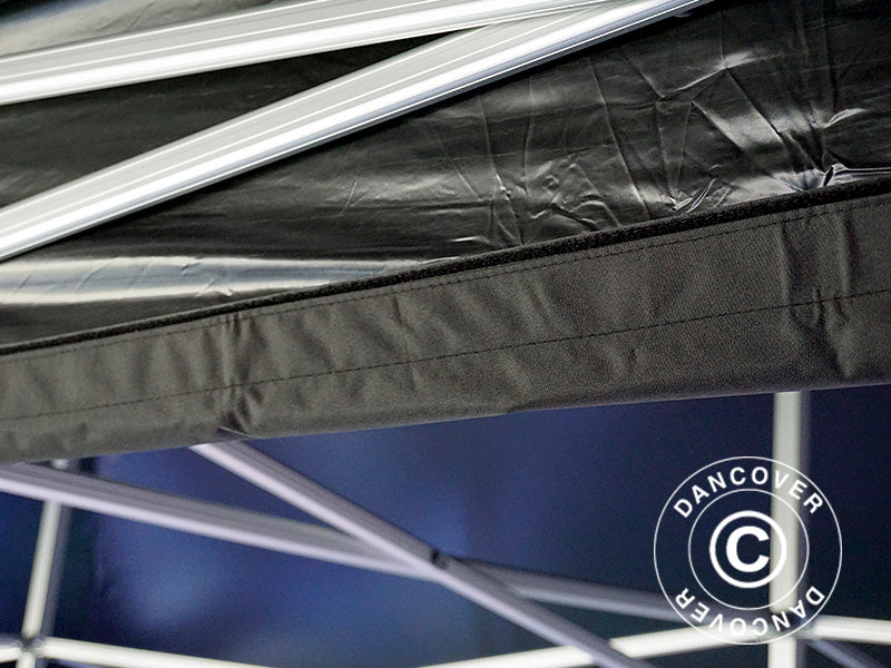 Dachrinne 3m, Schwarz, für FleXtents