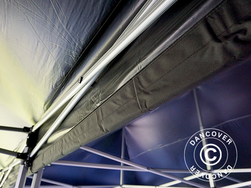 Dachrinne 3m, Schwarz, für FleXtents