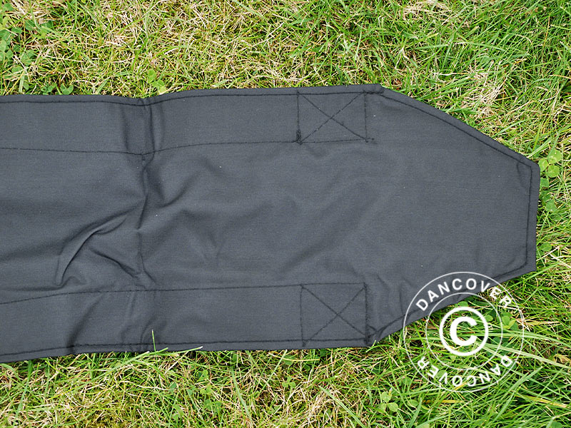 Dachrinne 4m, Schwarz, für FleXtents