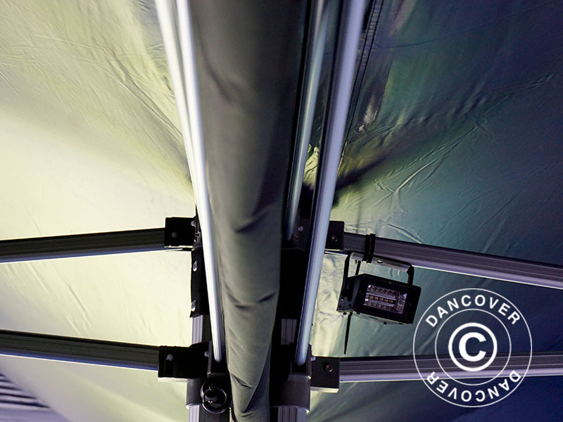 Dachrinne 4m, Schwarz, für FleXtents