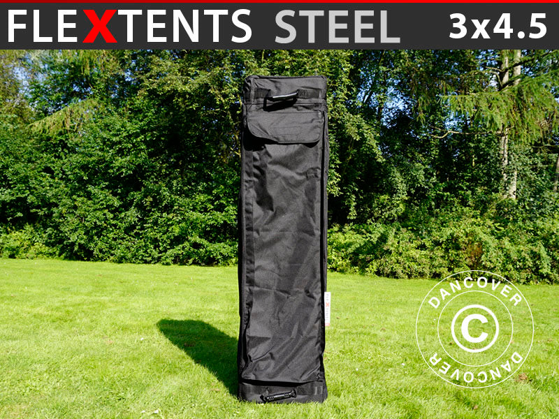 Tragetasche mit Rädern, FleXtents® Steel 3x4,5m, Schwarz