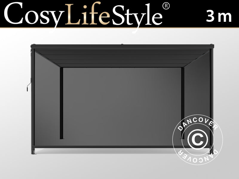 Bočna pregrada za pergola sjenicu San Fernando, 3m, Tamno-siva