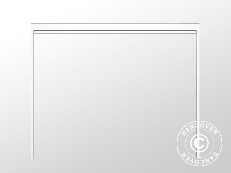 Electric sidewall screen for pergola gazebo San Pablo, 4 m, White/Light Grey