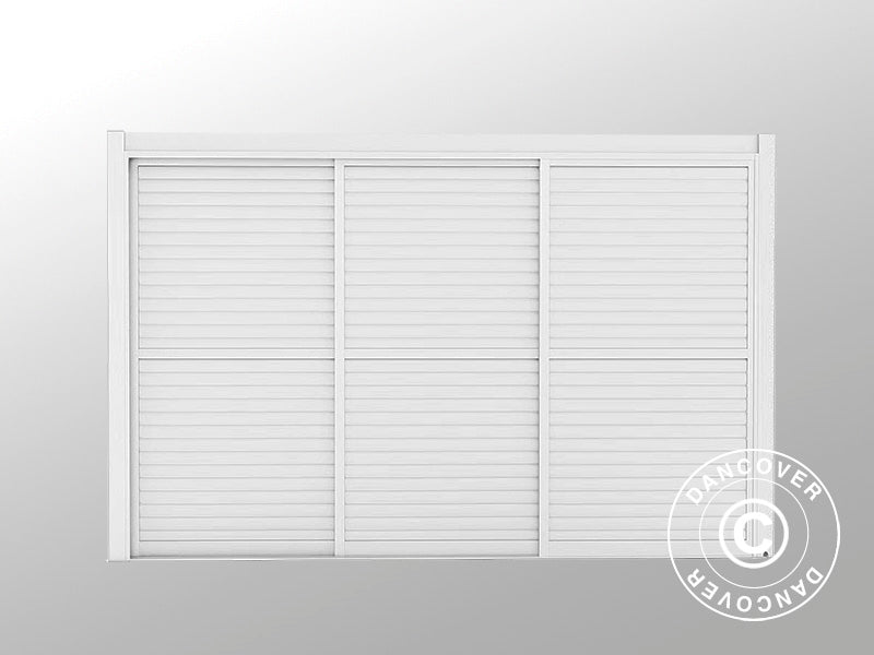 Bīdāmo durvju komplekts San Pablo pergolas lapenei 4m, 1,25x2,18m, Balts