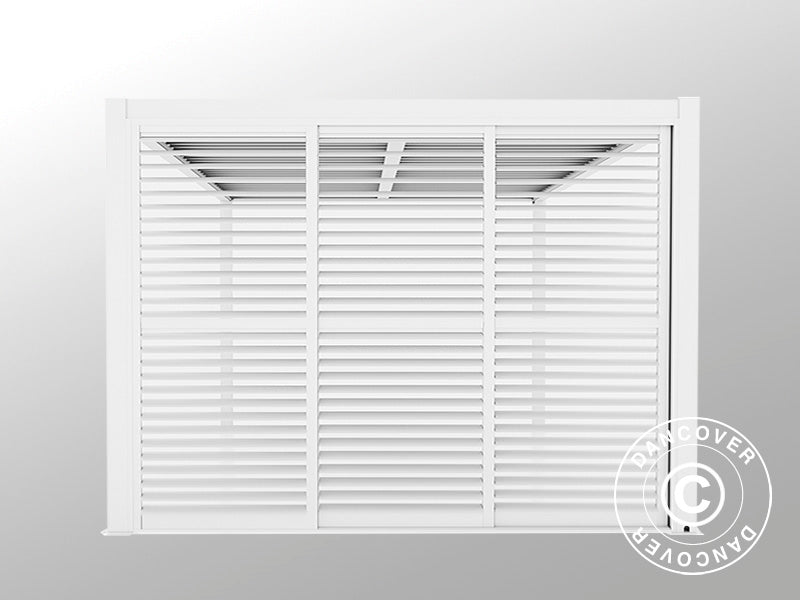 Sliding LouverWall Set 4m f/Pergola SanPablo White