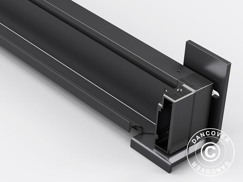 Sienas kronšteins San Pablo lapenei 3x3m, 3x4 un 4x4m, Melns, 2 gab.