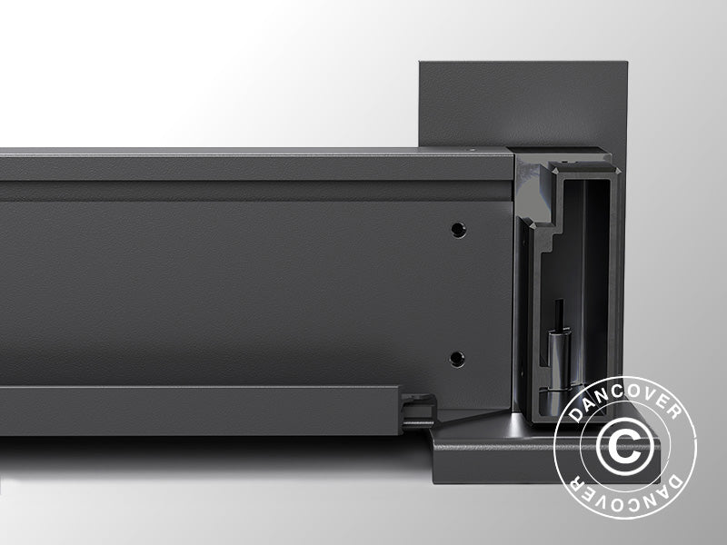 Sienas kronšteins San Pablo lapenei 3x3m, 3x4 un 4x4m, Melns, 2 gab.