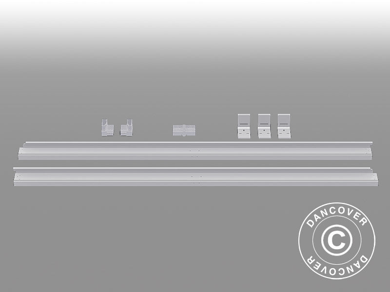 Staffa da parete per gazebo San Pablo 3x5,8m e 4x5,8m, Bianco, 3 pz.