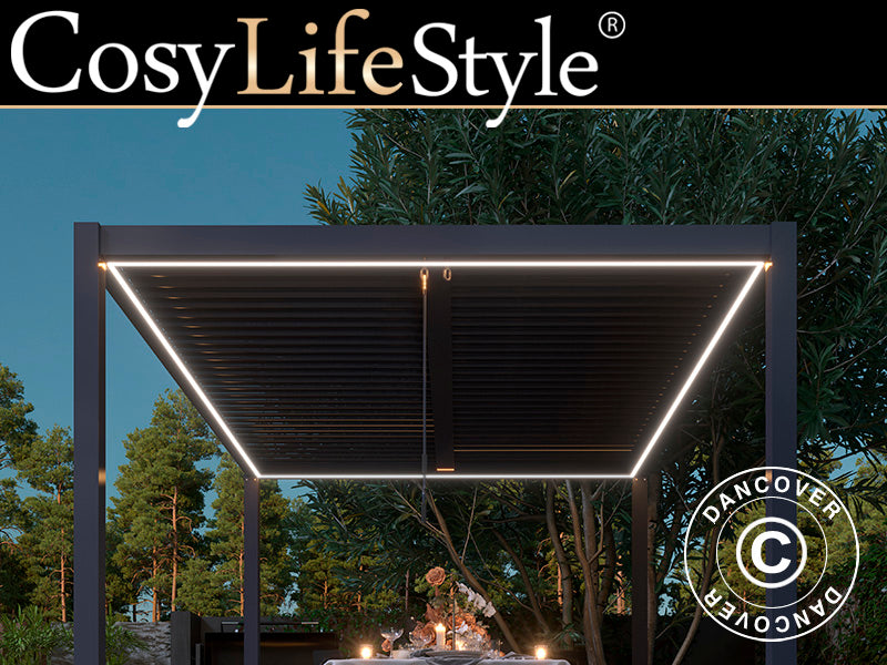 LED Lichtleiste für San Pablo Pergola Pavillon 3x4m, 4 Stk., Warmweiß