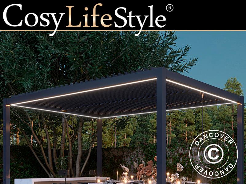 LED light strip for San Pablo pergola 4x4 m, 4 pcs., Warm white