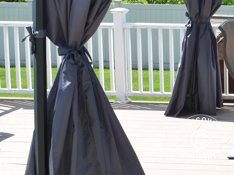 Seitenwände für Pavillon Palermo und Martinique, 4 Stück, Grau